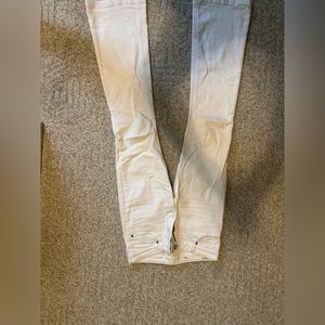 White flare jeans